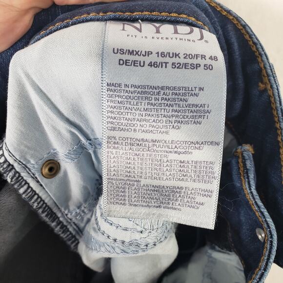 NYDJ Marilyn Straight Jeans Womens Size 16 Quinn Blue Hi-Rise Workwear Plus NWT - Picture 6 of 13